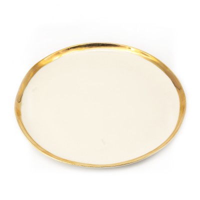Bordo Interno Oro, Piatto Piano   29 Cm
