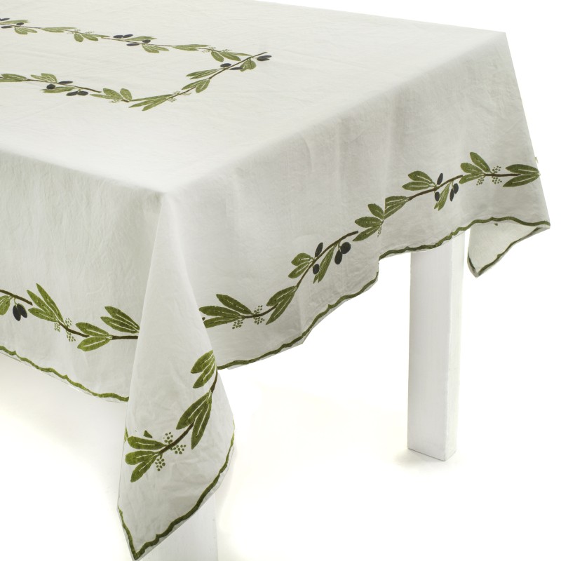 Olive 3 Colori, Set Tovaglia  Tov.Li 145X250 Cm 12 Tov.Li
