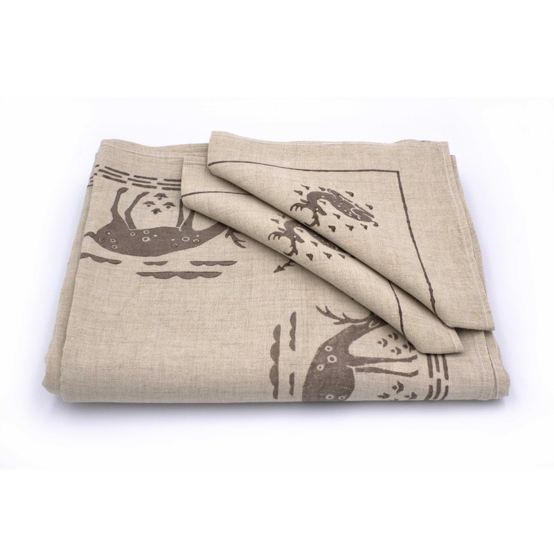 CERVI, Set Tovaglia  145X275 Cm + 6 Tovaglioli